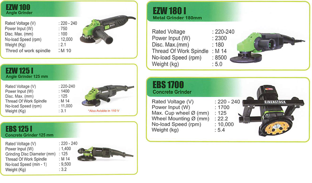 ANGLE  / CONCRETE / METAL GRINDERS