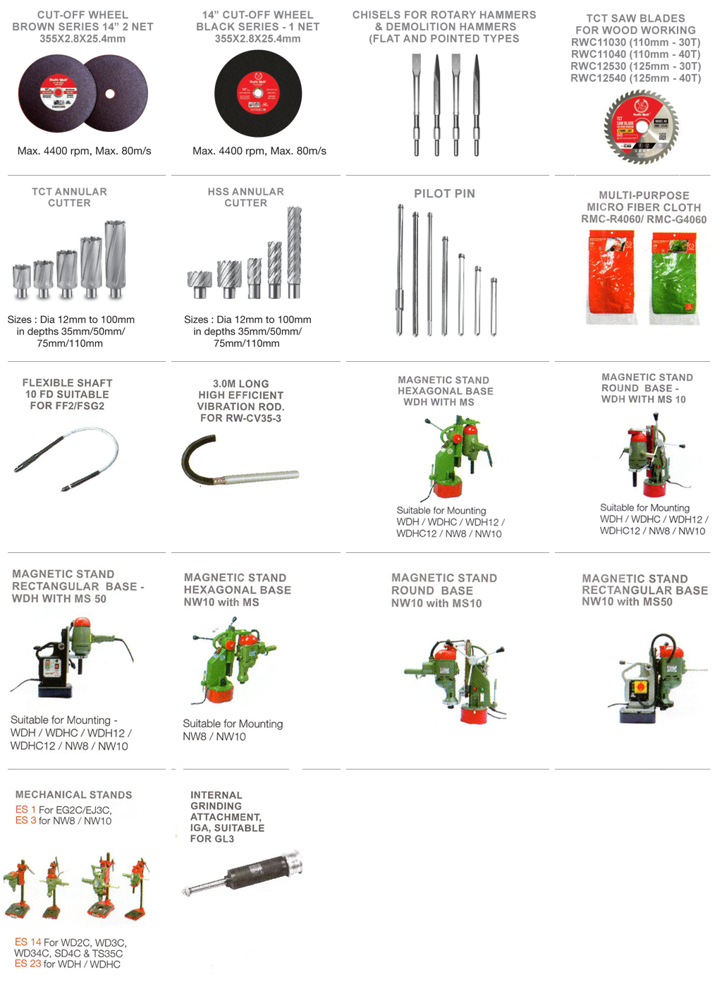 ACCESSORIES, STANDS & ATTACHMENT